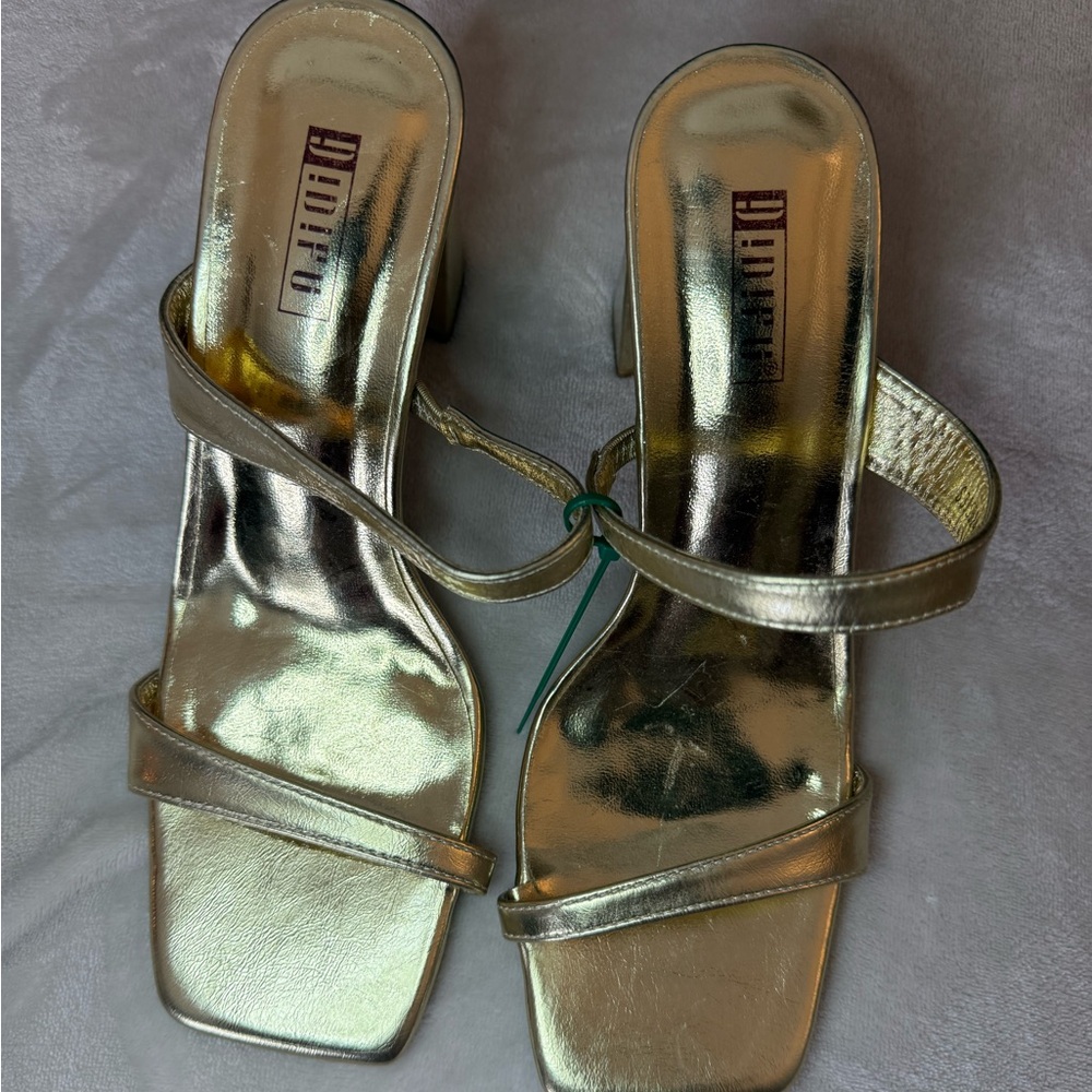 Gold Heeled Sandals